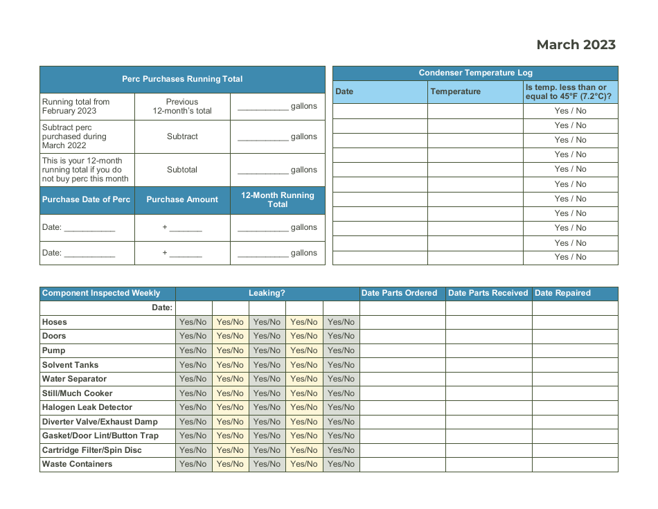 Compliance Calendar for Florida Perchloroethylene Dry Cleaners - Florida, Page 9