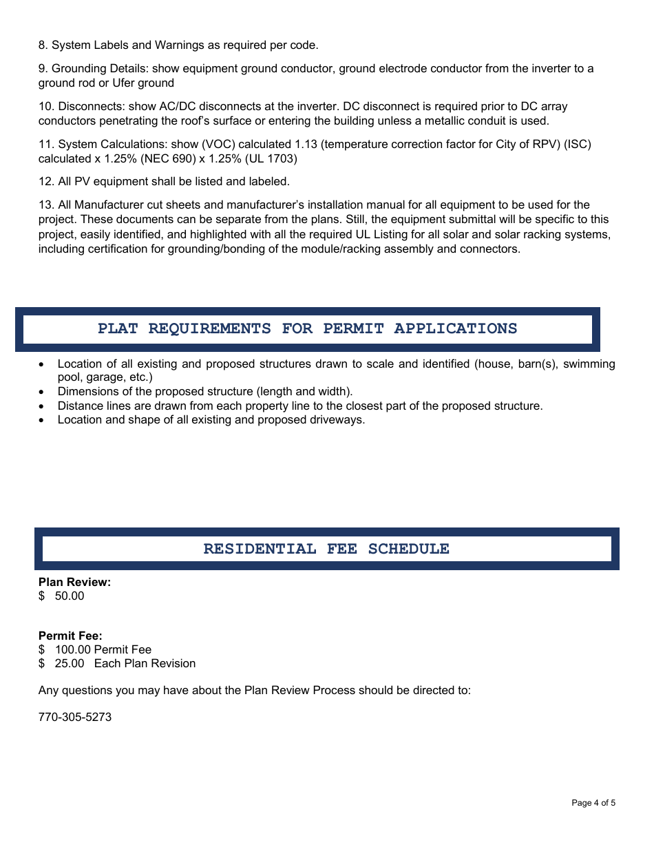 Solar Panel Permit Submittal Guide - Fayette County, Georgia (United States), Page 4