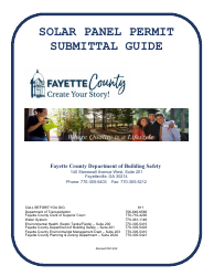Document preview: Solar Panel Permit Submittal Guide - Fayette County, Georgia (United States)