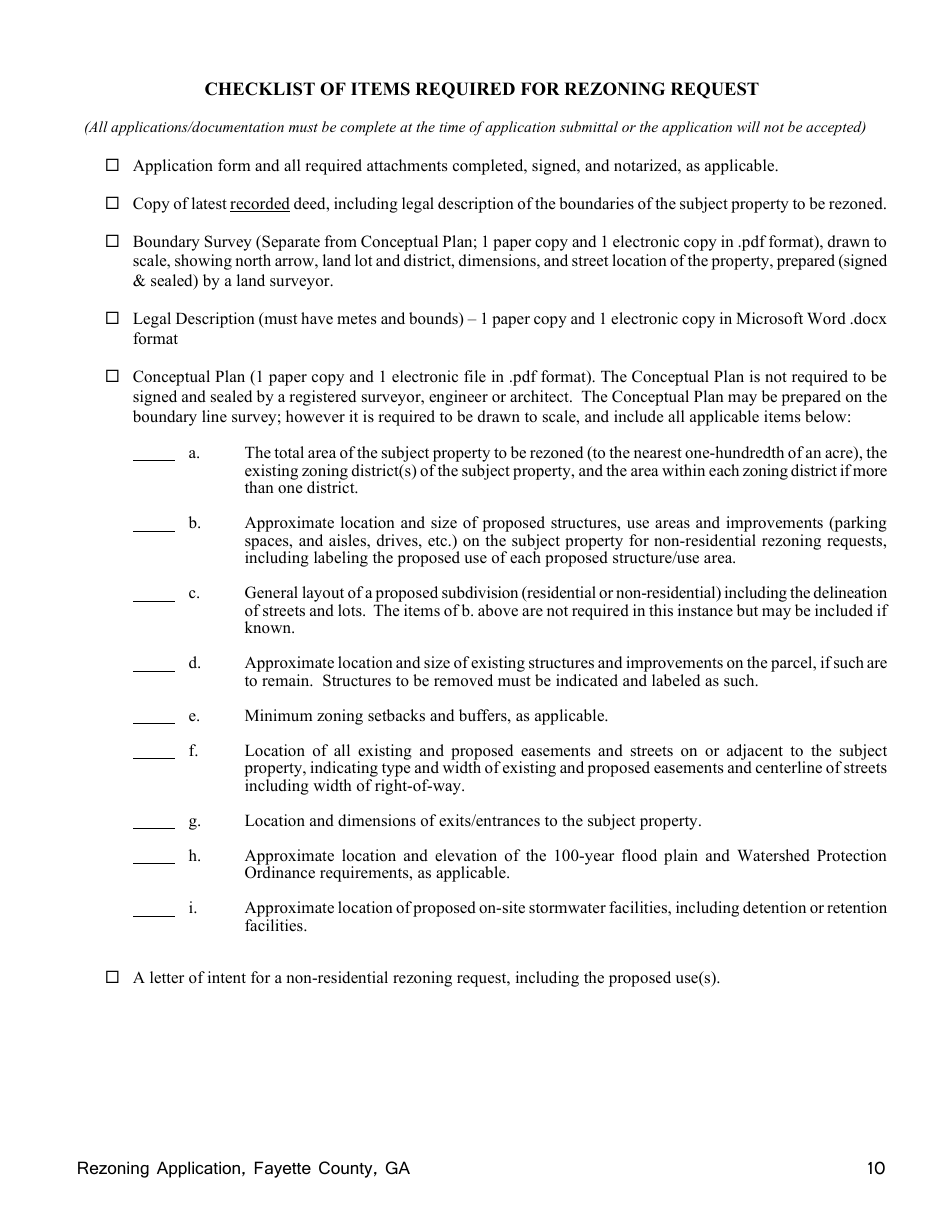 Rezoning Application - Fayette County, Georgia (United States), Page 10