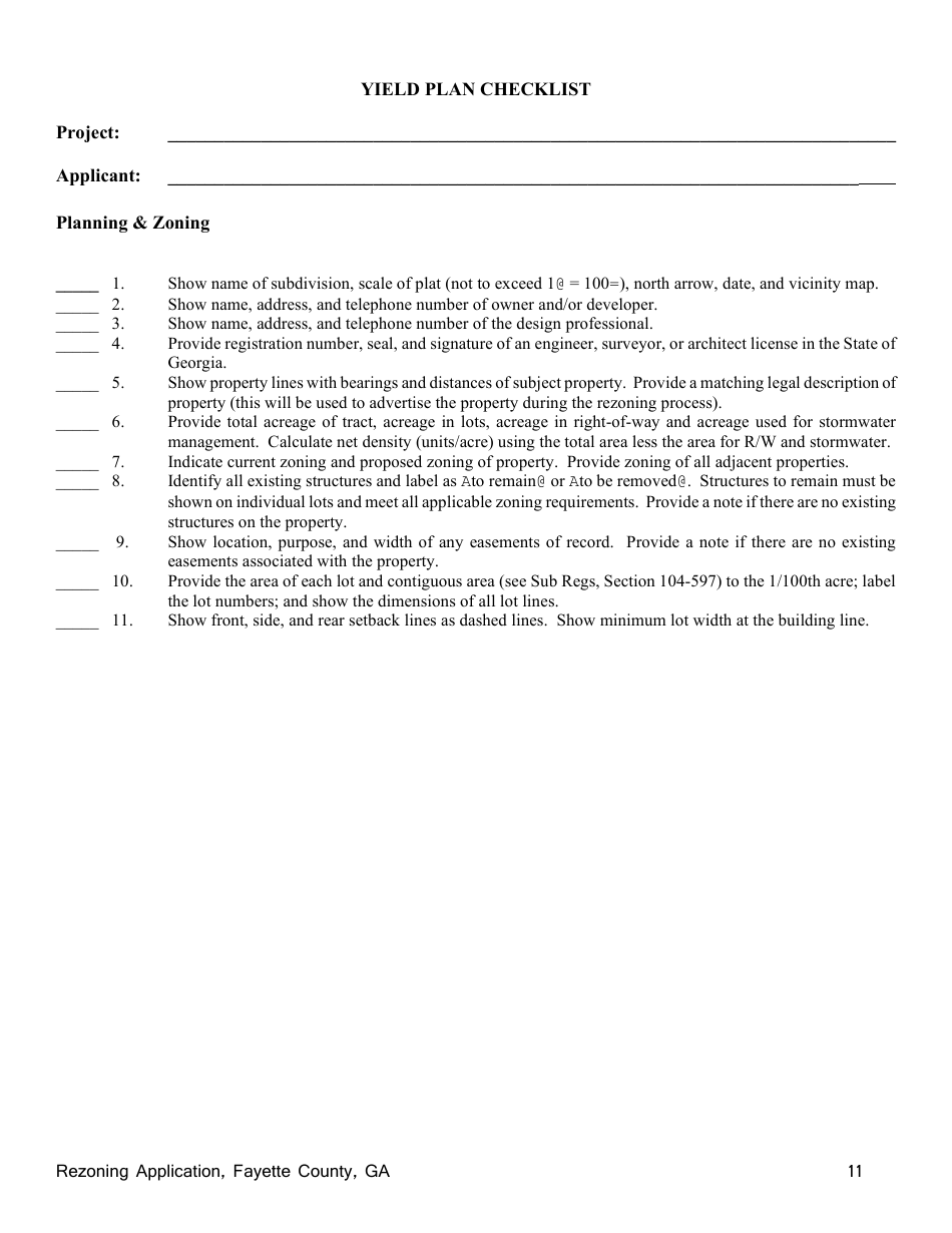 Rezoning Application - Fayette County, Georgia (United States), Page 11