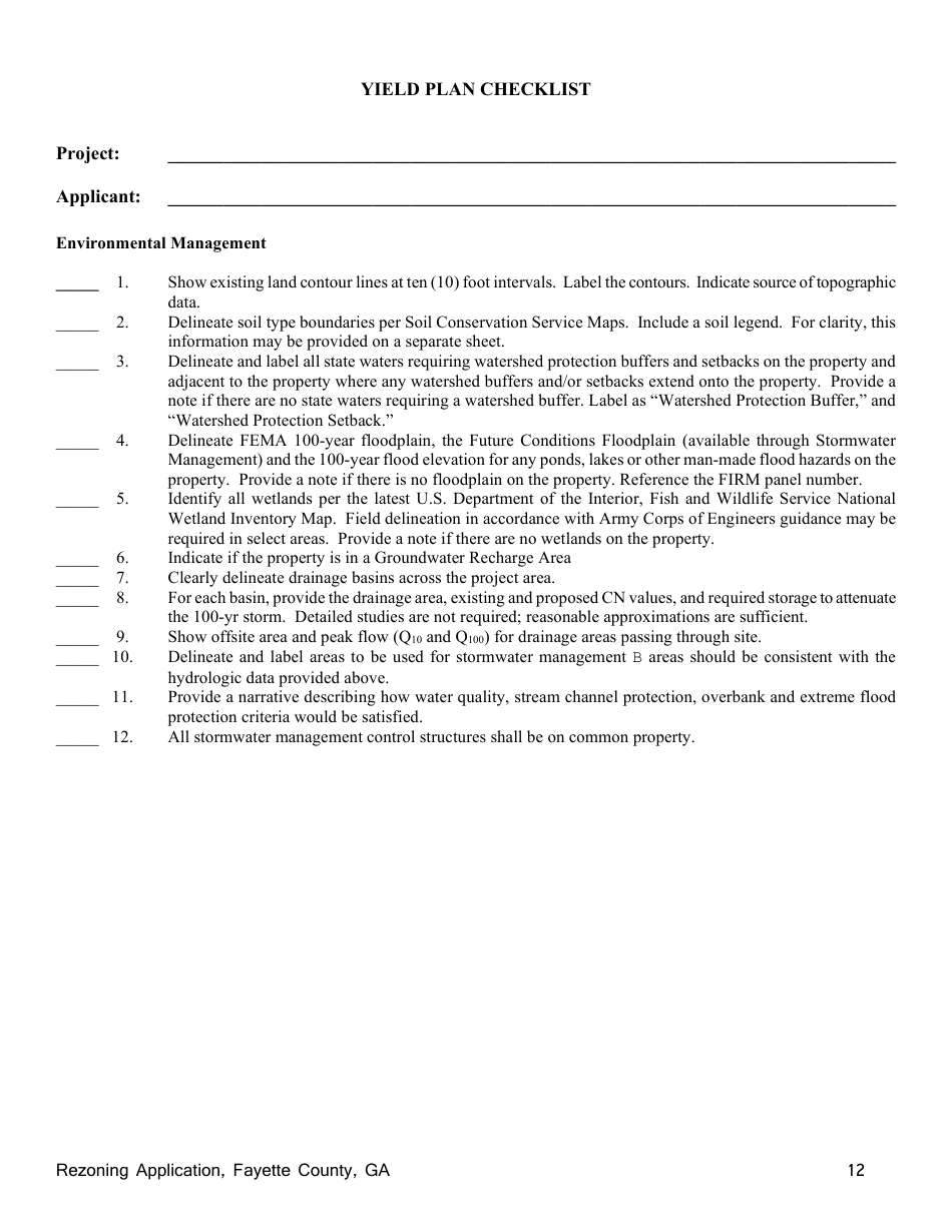 Rezoning Application - Fayette County, Georgia (United States), Page 12