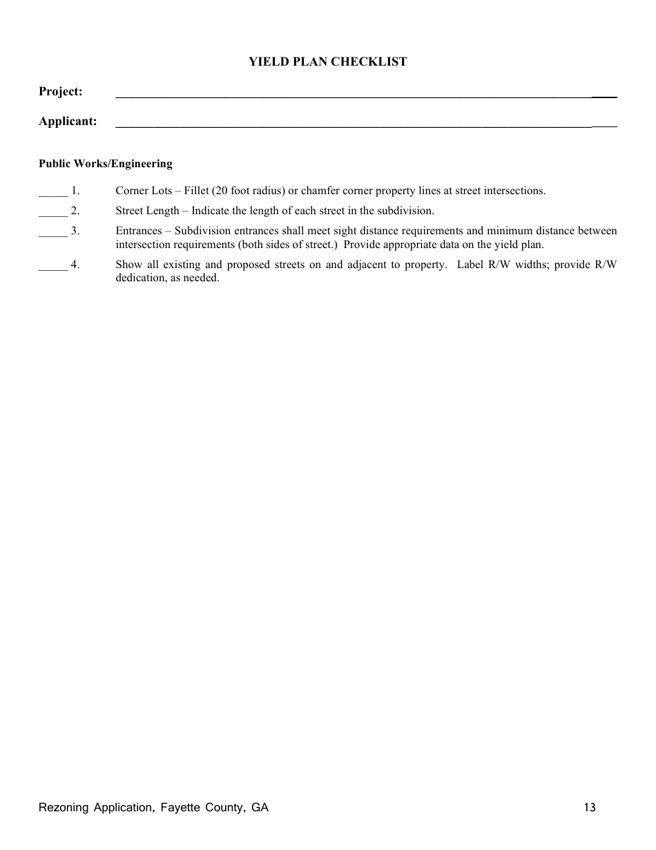 Rezoning Application - Fayette County, Georgia (United States), Page 13