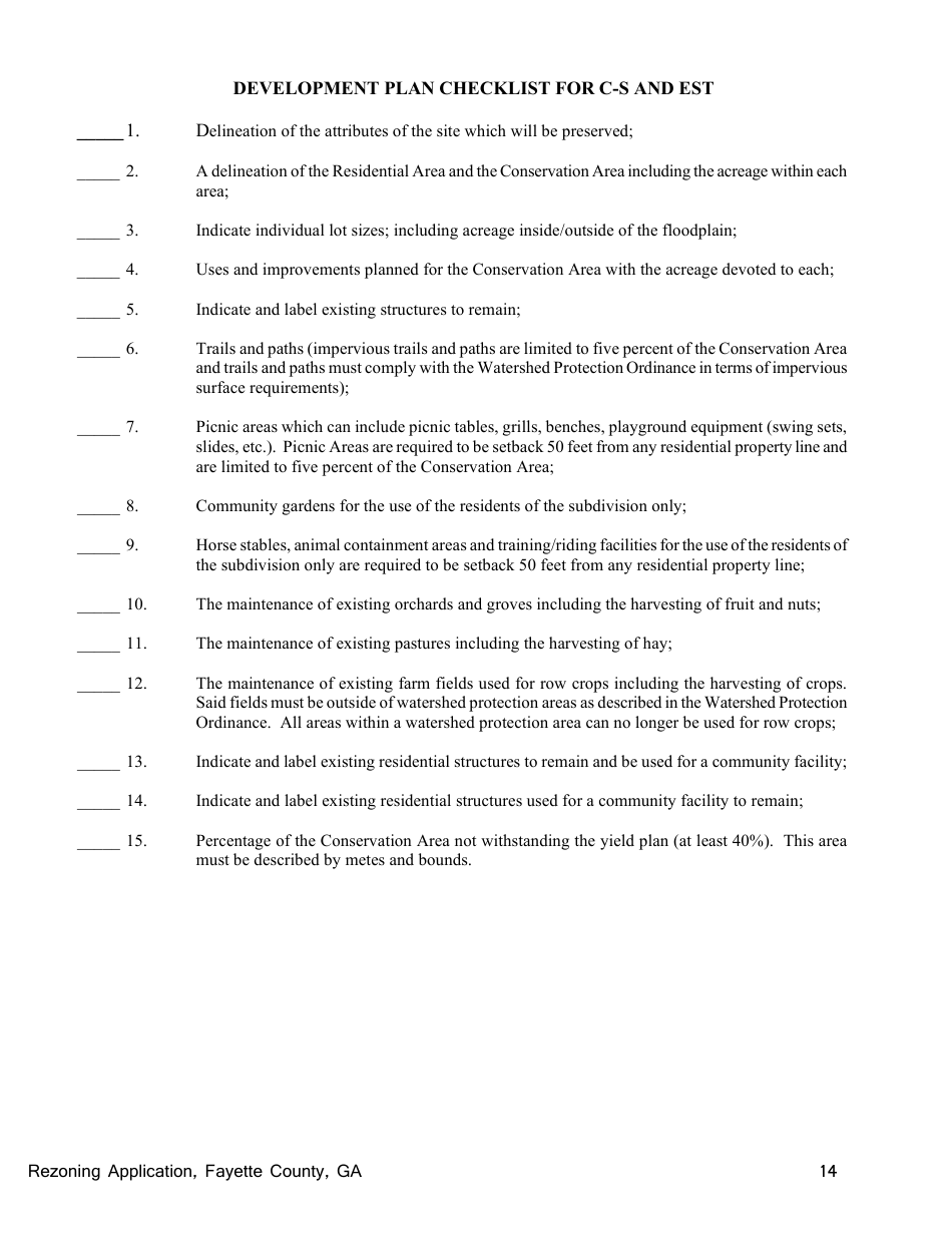 Rezoning Application - Fayette County, Georgia (United States), Page 14