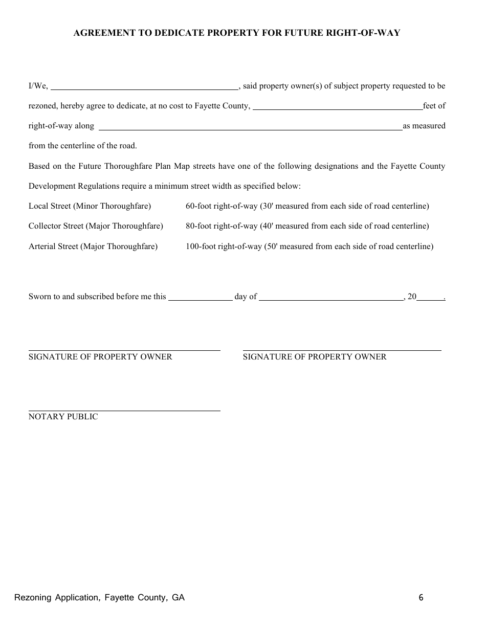 Rezoning Application - Fayette County, Georgia (United States), Page 6