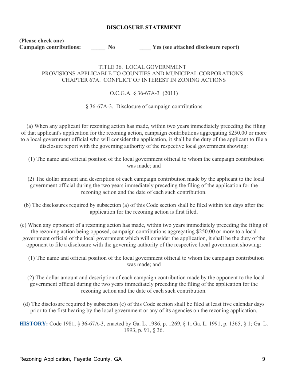 Rezoning Application - Fayette County, Georgia (United States), Page 9