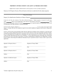 Variance Application - Fayette County, Georgia (United States), Page 4