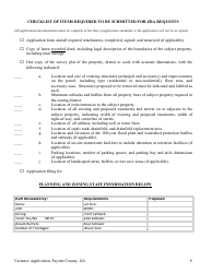 Variance Application - Fayette County, Georgia (United States), Page 8