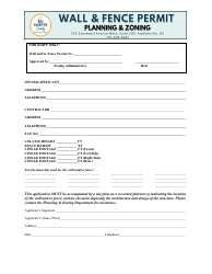 Document preview: Wall & Fence Permit Application - Fayette County, Georgia (United States)