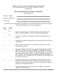 Non-residential Site Plan Checklist - Fayette County, Georgia (United States)
