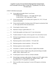 Subdivision Construction Drawing Checklist - Fayette County, Georgia (United States), Page 4
