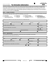 Form FTB3534 Tax Information Authorization - California