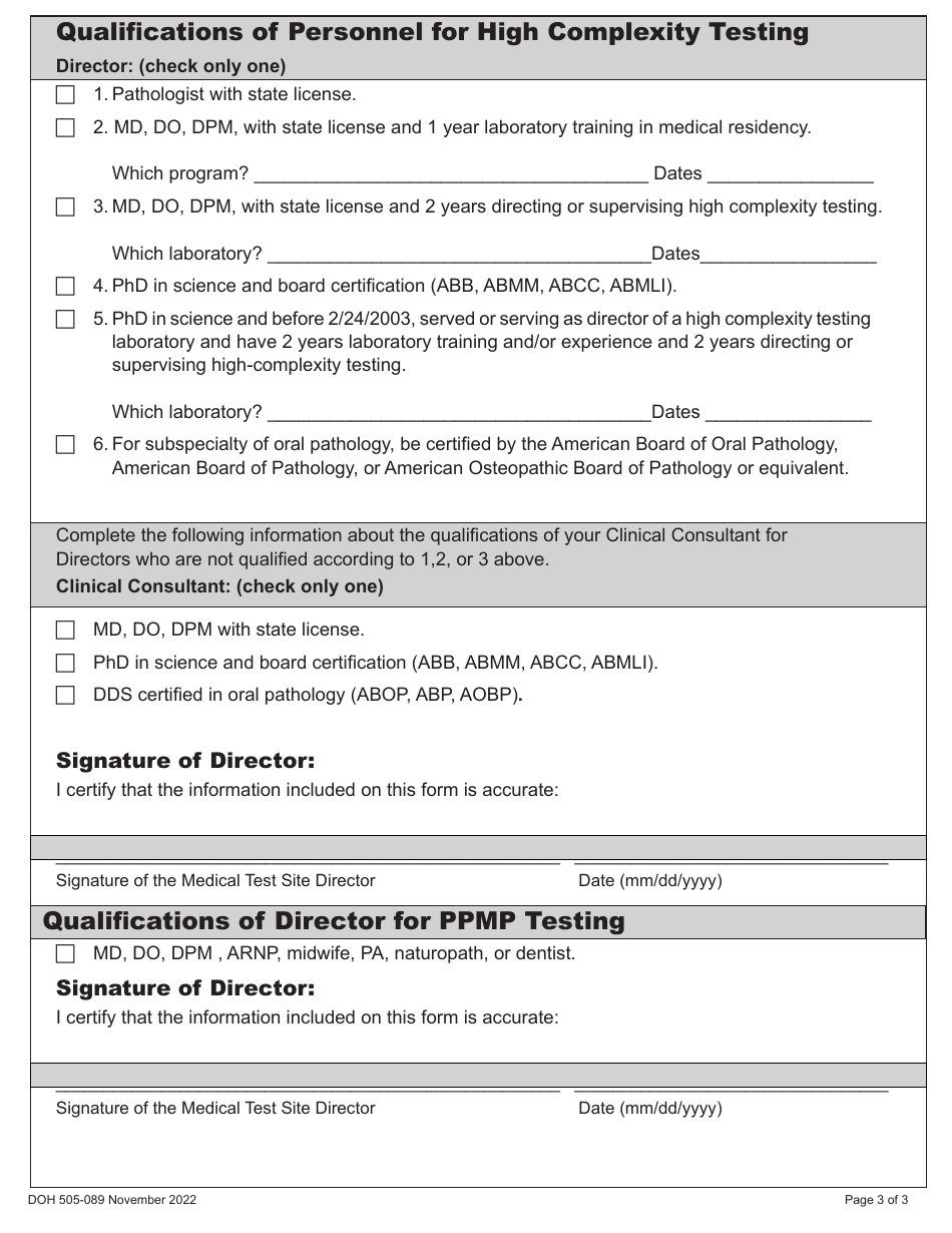 Doh form 505 089 fill out sign online and download printable pdf