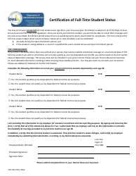 Form CFN552-0729 Certification of Full-Time Student Status - Iowa