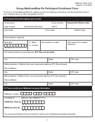 Group Medicareblue Rx Participant Enrollment Form - Iowa, Page 2