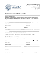 Application for Crime Victim Compensation - Alaska, Page 2