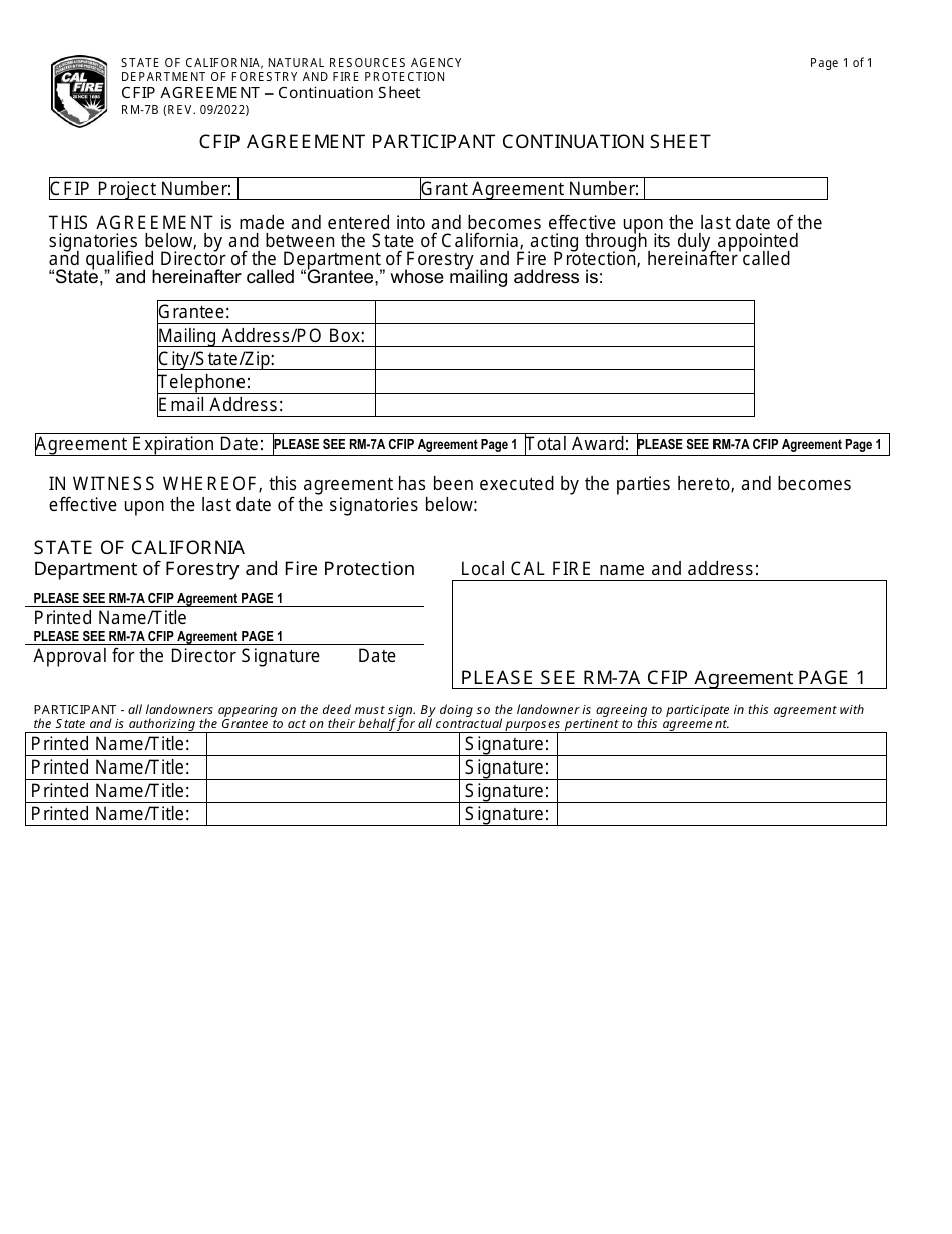 Form RM-7B - Fill Out, Sign Online And Download Fillable PDF ...