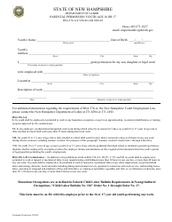 Document preview: Parental Permission - Youth Age 16 or 17 - New Hampshire