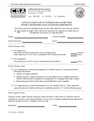 Form 11R-41 Application for Extension or Exemption From Continuing Education Requirements - California, Page 3