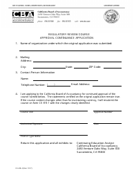 Form CE-RR-2 Regulatory Review Course Renewal Application Package - California, Page 2