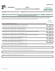 Document preview: Form 734-2469A Part A Contractor's Construction Process Feedback - Oregon