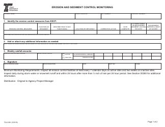 Form 734-2361 Erosion and Sediment Control Monitoring - Oregon