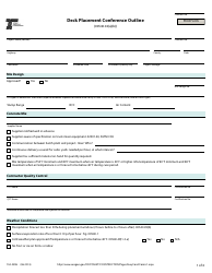 Form 734-2596 Deck Placement Conference Outline - Oregon