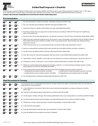 Form 734-2625 Drilled Shaft Inspector&#039;s Checklist - Oregon