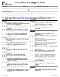 Document preview: Form 734-5018 Quality Control of Roadway Digital Design - Oregon