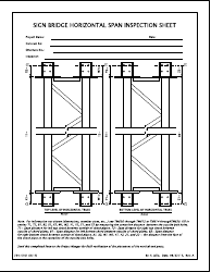 Document preview: Form 734-5101 Sign Bridge Horizontal Span Inspection Sheet - Oregon