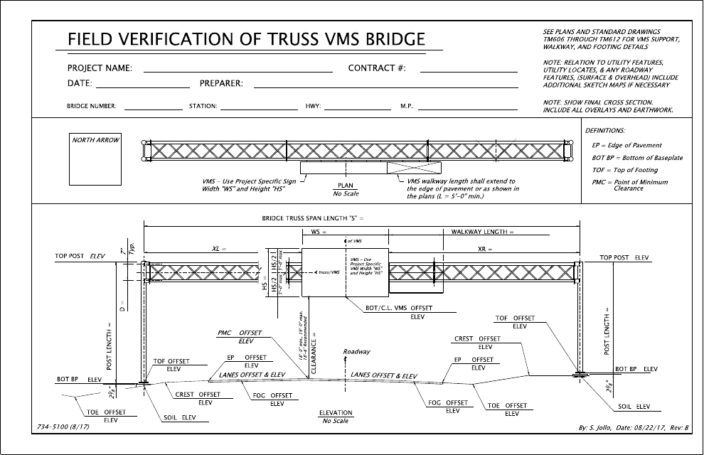 Form 734-5100 Field Verification of Truss Vms Bridge - Oregon