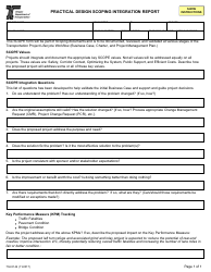 Document preview: Form 734-5142 Practical Design Scoping Integration Report - Oregon