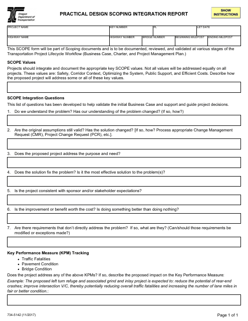 Form 734-5142  Printable Pdf