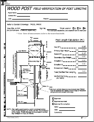 Document preview: Form 734-5106 Wood Post Field Verification of Post Lengths - Oregon