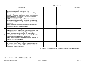 ODOT Form 734-5184 Ada Curb Ramp Design Check List - Oregon, Page 2