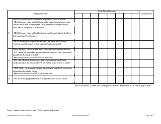 ODOT Form 734-5184 Ada Curb Ramp Design Check List - Oregon, Page 3