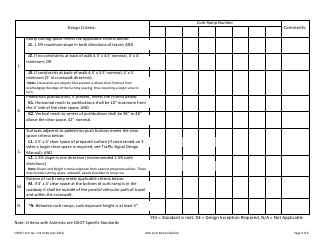 ODOT Form 734-5184 Ada Curb Ramp Design Check List - Oregon, Page 4