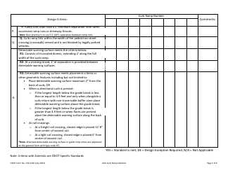 ODOT Form 734-5184 Ada Curb Ramp Design Check List - Oregon, Page 5