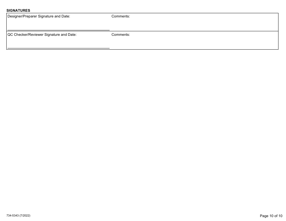 Form 734-5343 Advance Plans Checklist - Oregon, Page 10