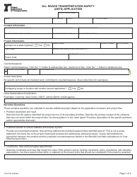 Document preview: Form 734-5159 All Roads Transportation Safety (Arts) Application - Oregon