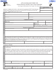 Document preview: Form 734-2708 Application and Permit for Pedestrian Activities on a State Highway - Oregon