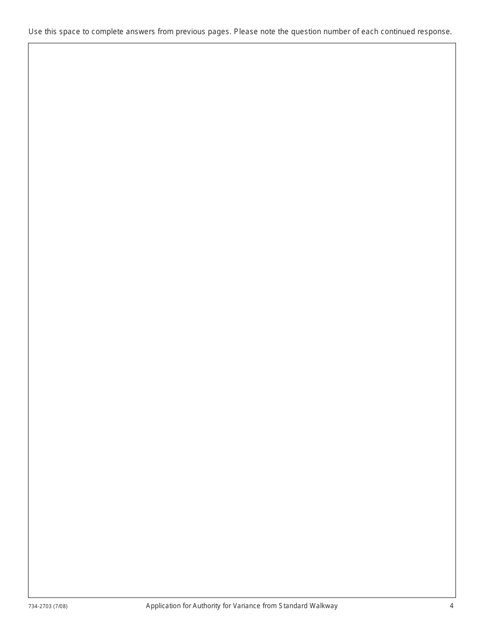 Form 734-2459 Application for Authority for Variance From Standard Clearance - Oregon, Page 4