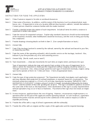 Form 734-2459 Application for Authority for Variance From Standard Clearance - Oregon, Page 5