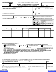 Document preview: Form 734-3457 Application and Permit to Occupy or Perform Operations Upon a State Highway - Oregon