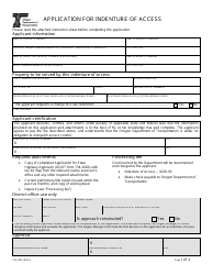 Form 734-3792 Application for Indenture of Access - Oregon