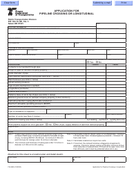 Document preview: Form 734-2438 Application for Pipeline Crossing or Longitudinal - Oregon