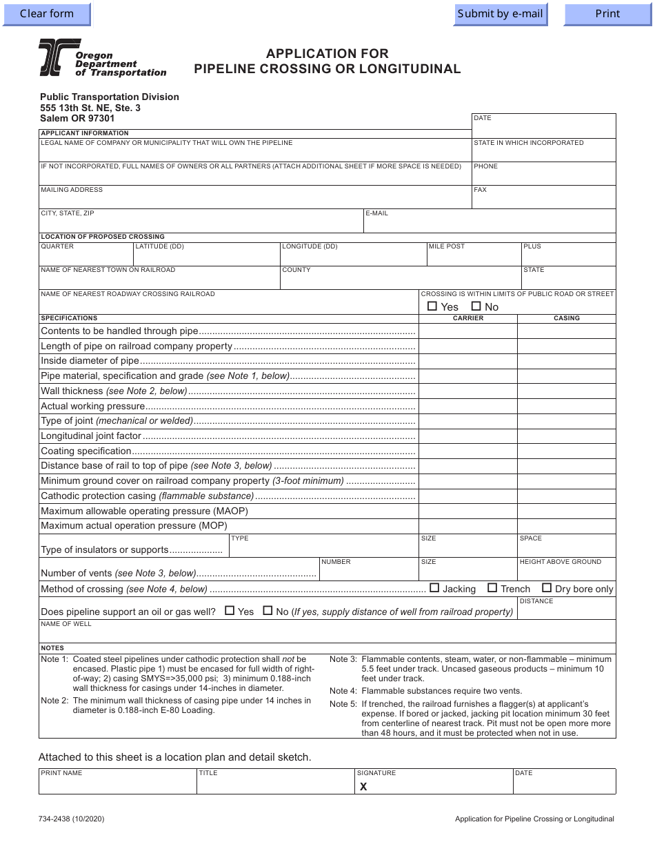 Form 734 2438 Fill Out Sign Online And Download Fillable Pdf Oregon Templateroller 9127