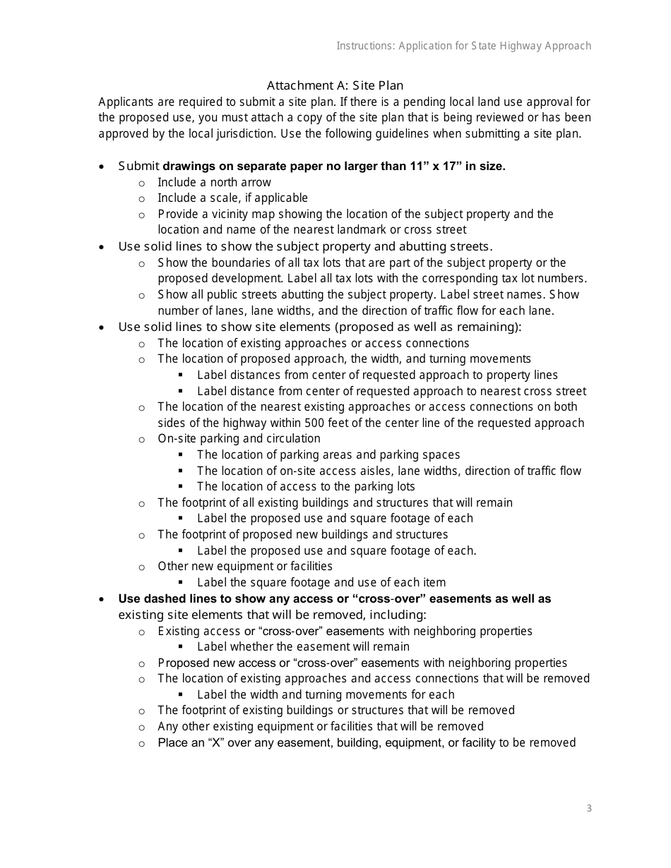Form 734-2680 Application Form for State Highway Approach - Oregon, Page 3