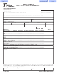 Document preview: Form 734-2440 Application for Wire Line Crossing or Longitudinal - Oregon