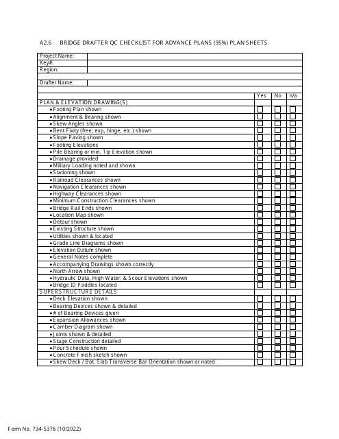 Form 734-5376  Printable Pdf